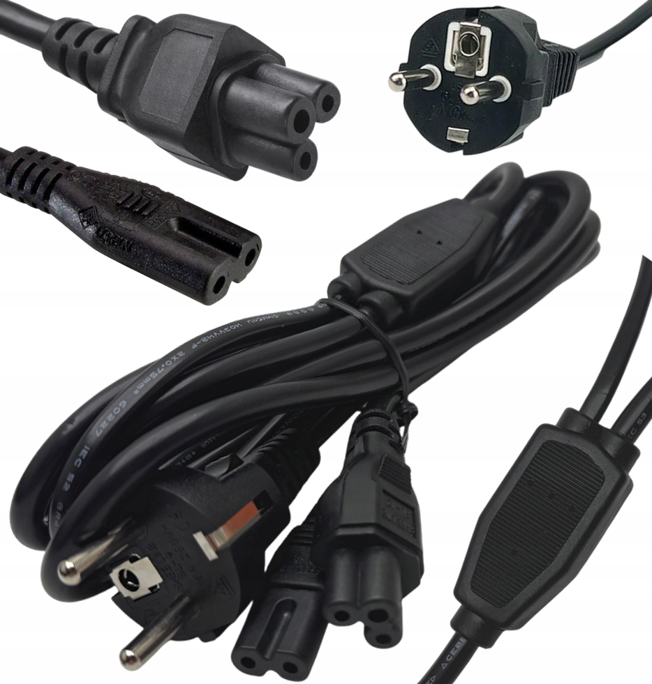 KABEL ZASILAJĄCY ROZDZIELACZ na ÓŚEMKA KONICZYNKA C5 C7 250V 16A 2,5m