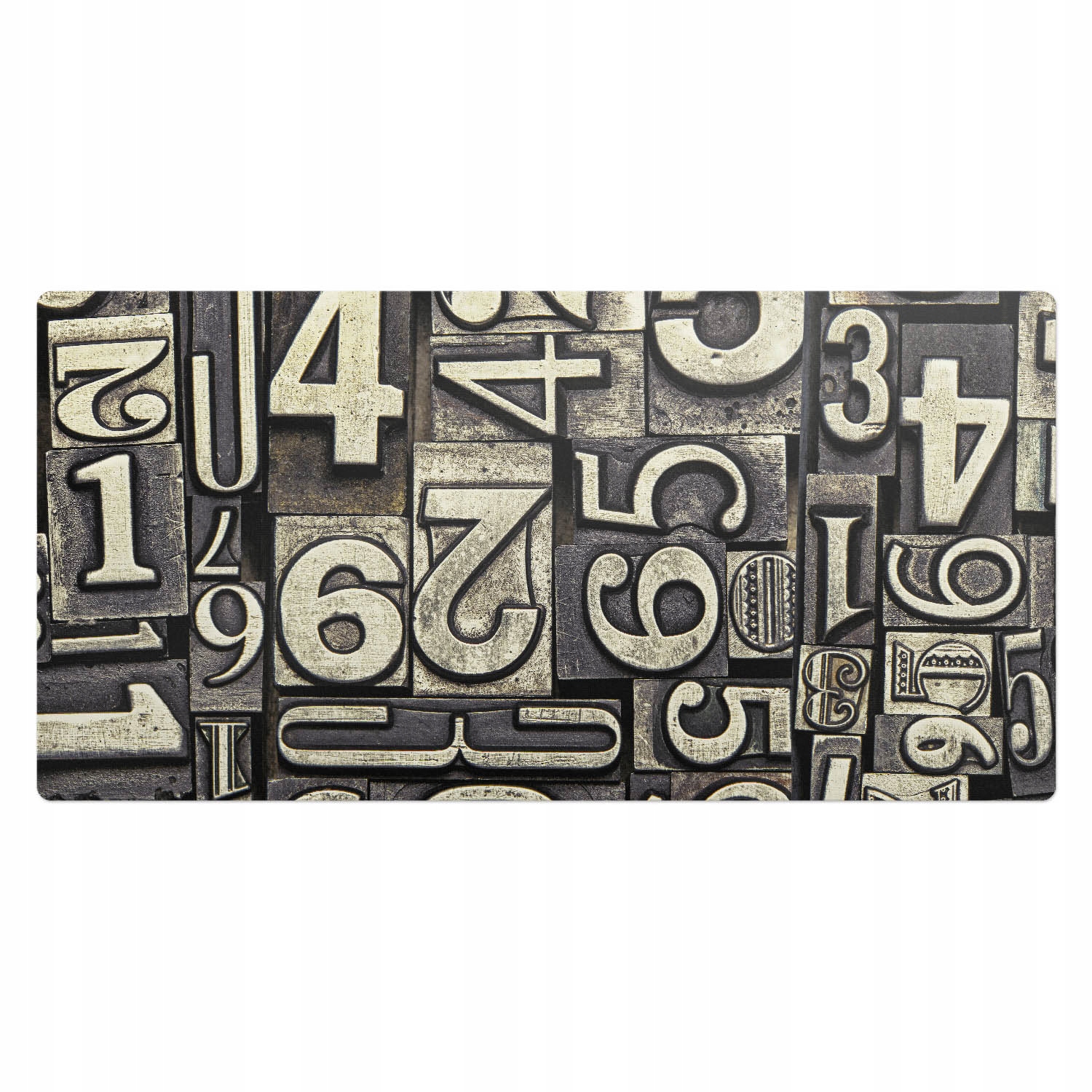 Stylová vinylová podložka pod počítač Digitální motiv v retro stylu 100 x 50 cm