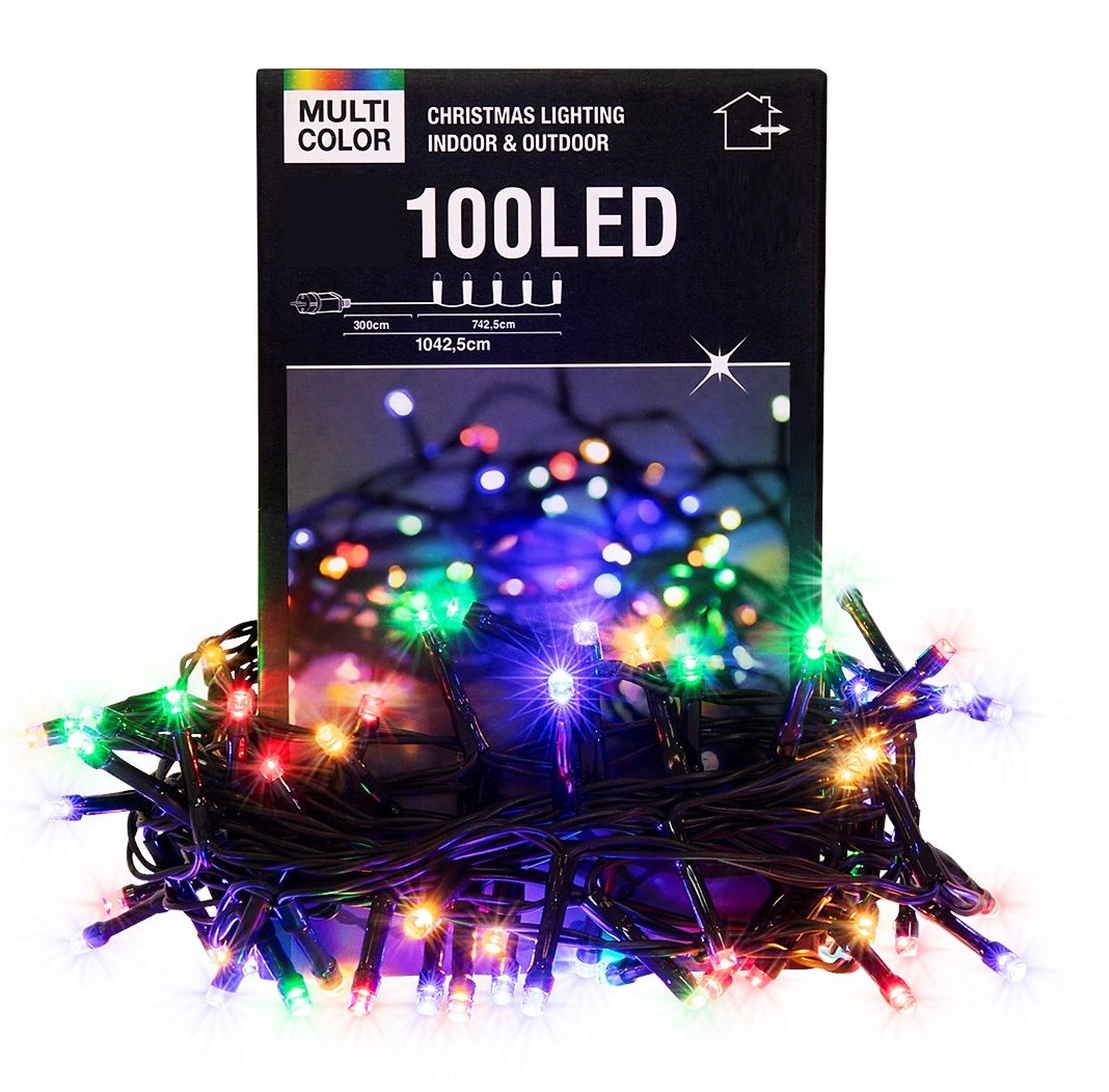 

Lampki Choinkowe 100 Led Zewnętrzne IP44 Multi