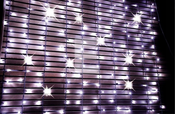 Vonkajšia Záclona Na Okno/led Stenu 2x2 M Teplá Biela Flesz