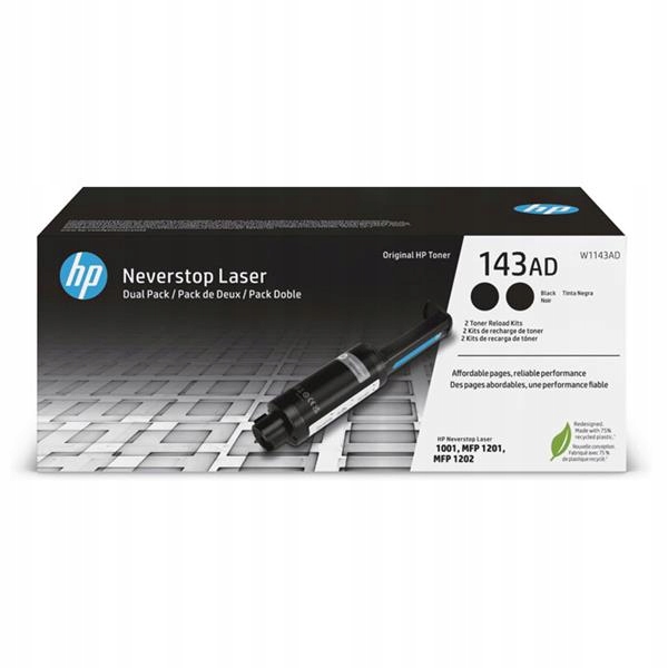 Originální černý toner Hp Neverstop Laser 1001, 1201 Mfp, 1202 Mfp (143A W