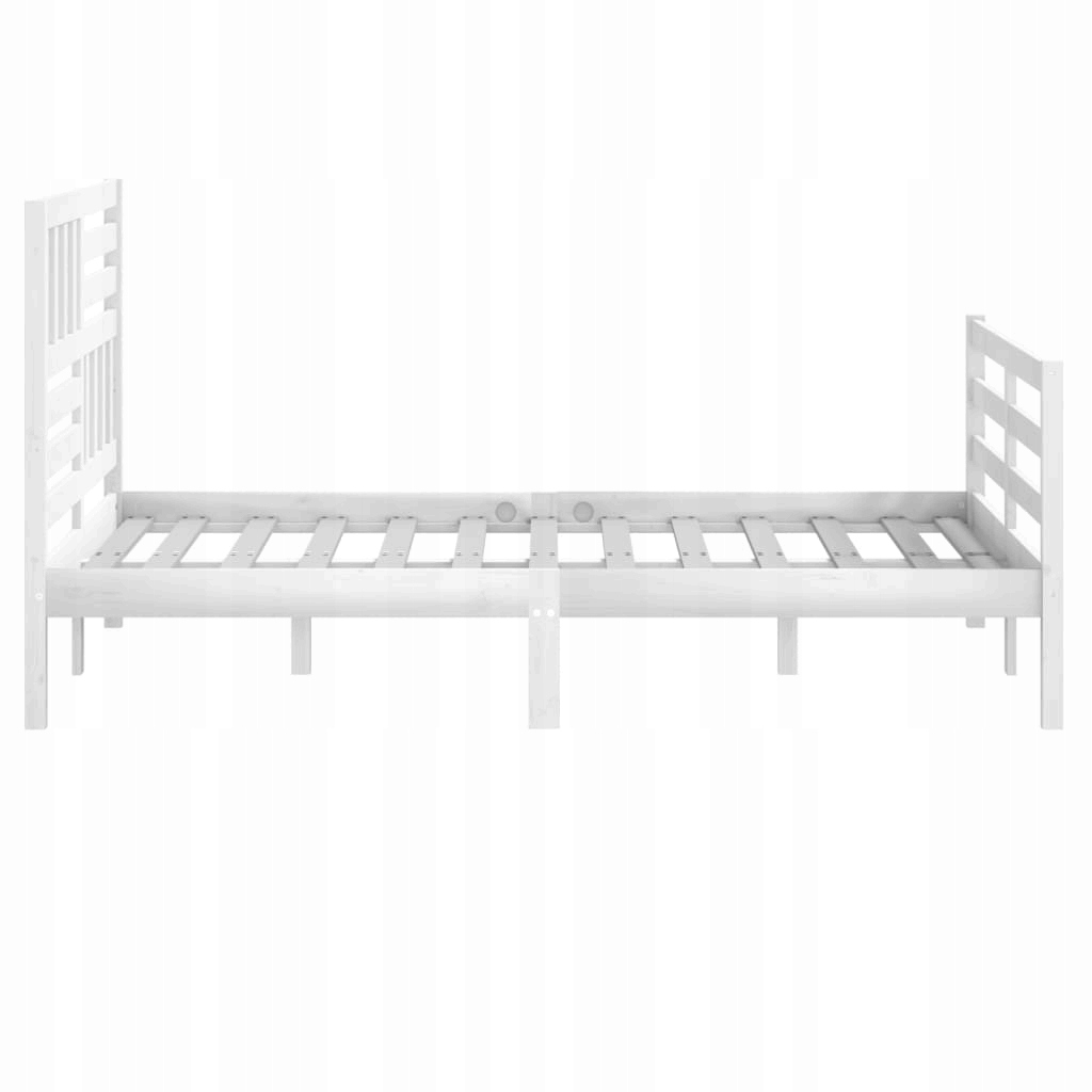 vidaXL Rama łóżka, biała, lite drewno, 140x200 cm Regulacja bez regulacji