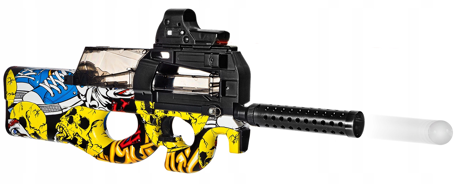 P90 DUŻY PISTOLET KARABIN AUTOMAT NA KULKI ŻELOWE WODNE ORBEEZ BEZPIECZNY Marka bez marki