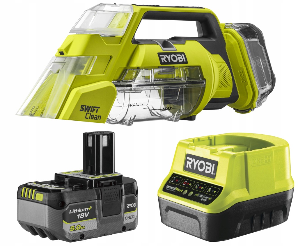 RYOBI RDC18-0 ODKURZACZ PIORĄCY AKUMULATOROWY +5Ah 18V 480 l/min