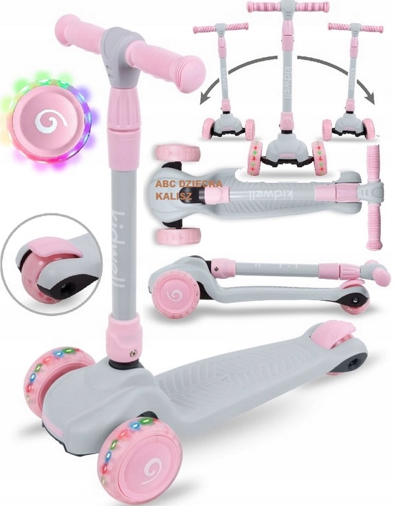 Kidwell Hulajnoga Jax trójkołowa Balans Grey/pink