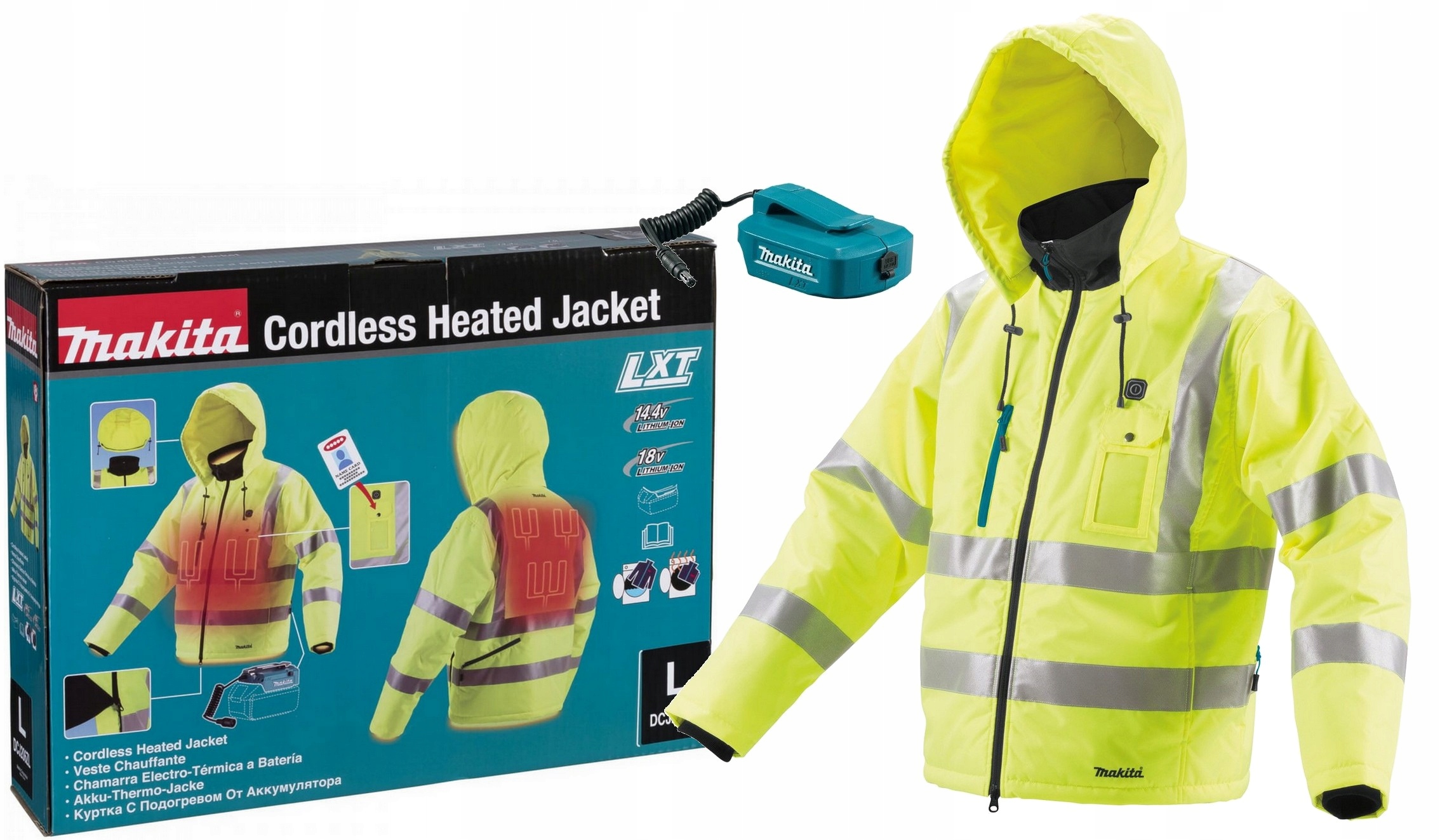 Makita DCJ206Z Kurtka Ogrzewana Odblaskowa XL