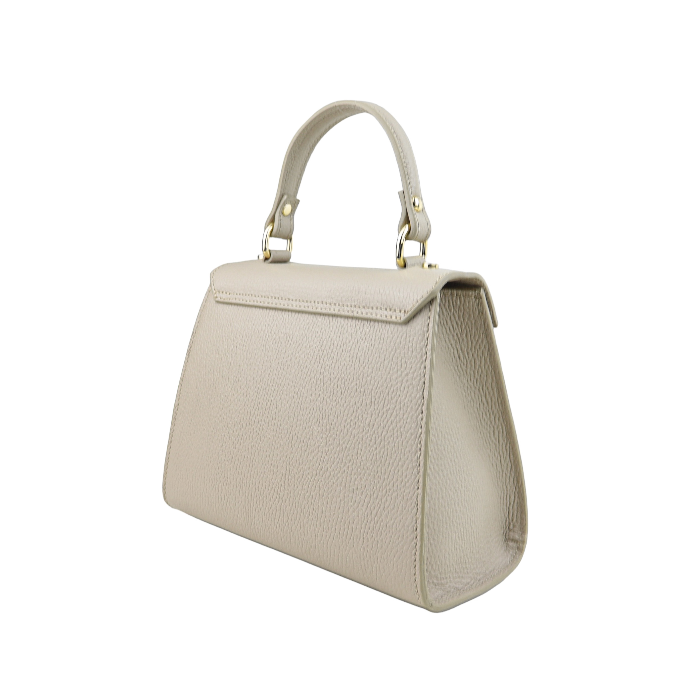 Torebka Skóra naturalna Bożena Beżowa Styl miejski