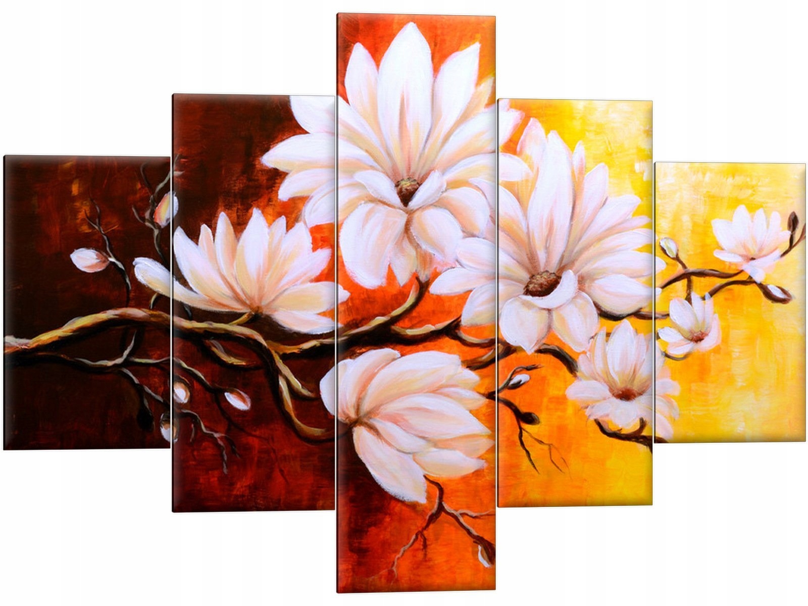 

Obraz 100x70 Obrazy Tryptyk kwiaty Magnolie Róża