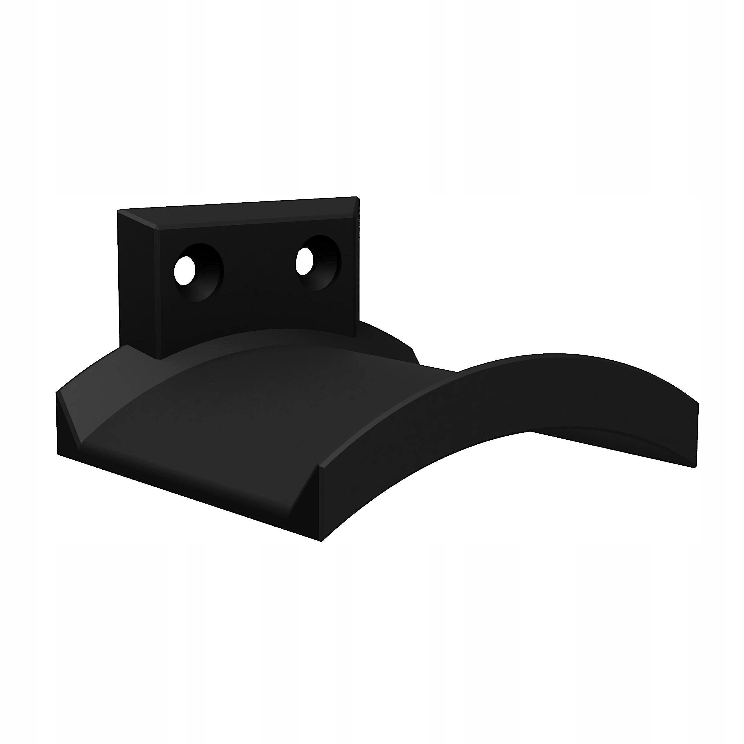 Uchwyt Wieszak Na Słuchawki Nauszne Uniwersalny Czarny + Wkręty