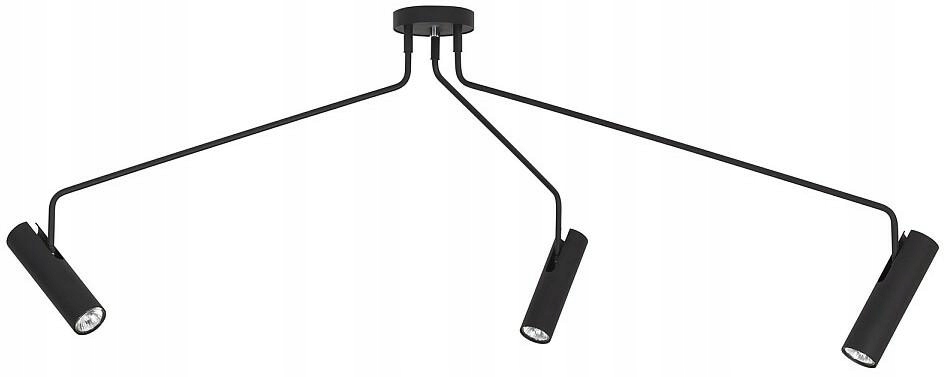 Stropná lampa Spot Eye Čierna 3xGU10 Závesná lampa do izby do domu