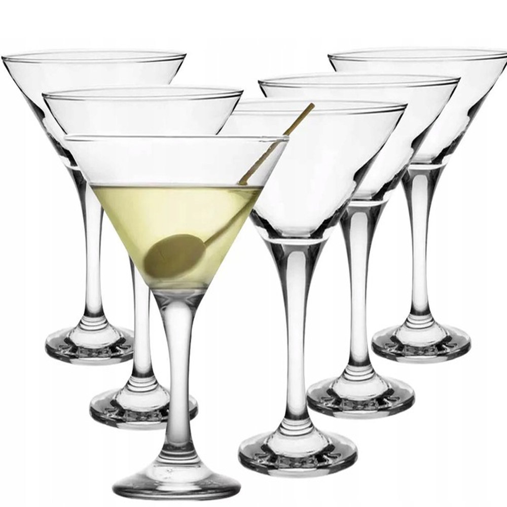 KIELISZKI NA NÓŻCE DO MARTINI 150 ML ZESTAW 6 SZT (ks25) • Cena, Opinie
