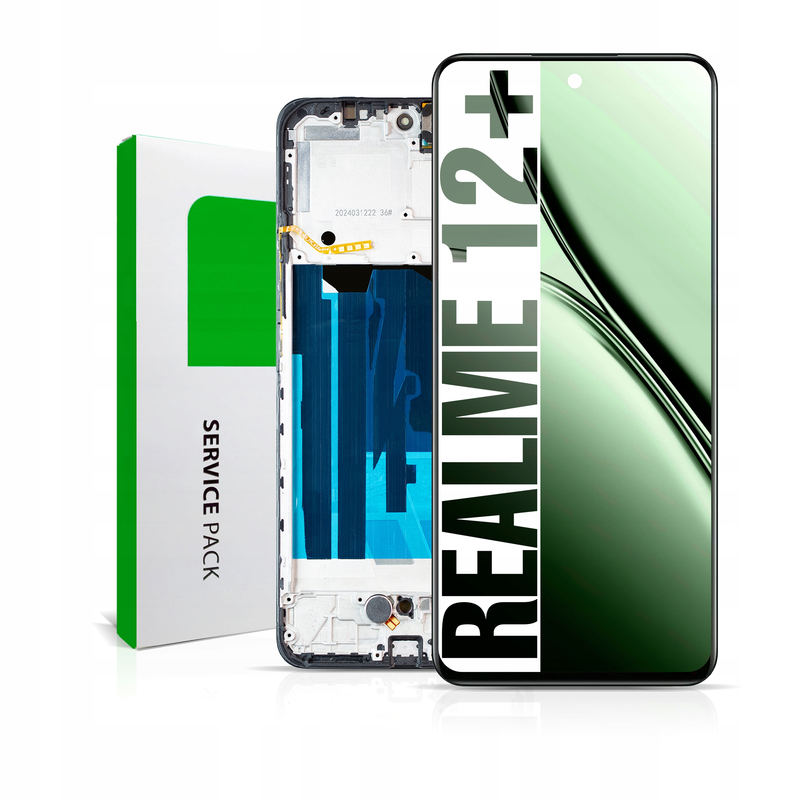 RMX3867 LCD pre Realme 12 Plus 5G Service Pack Rámček Matrica Originál Zila