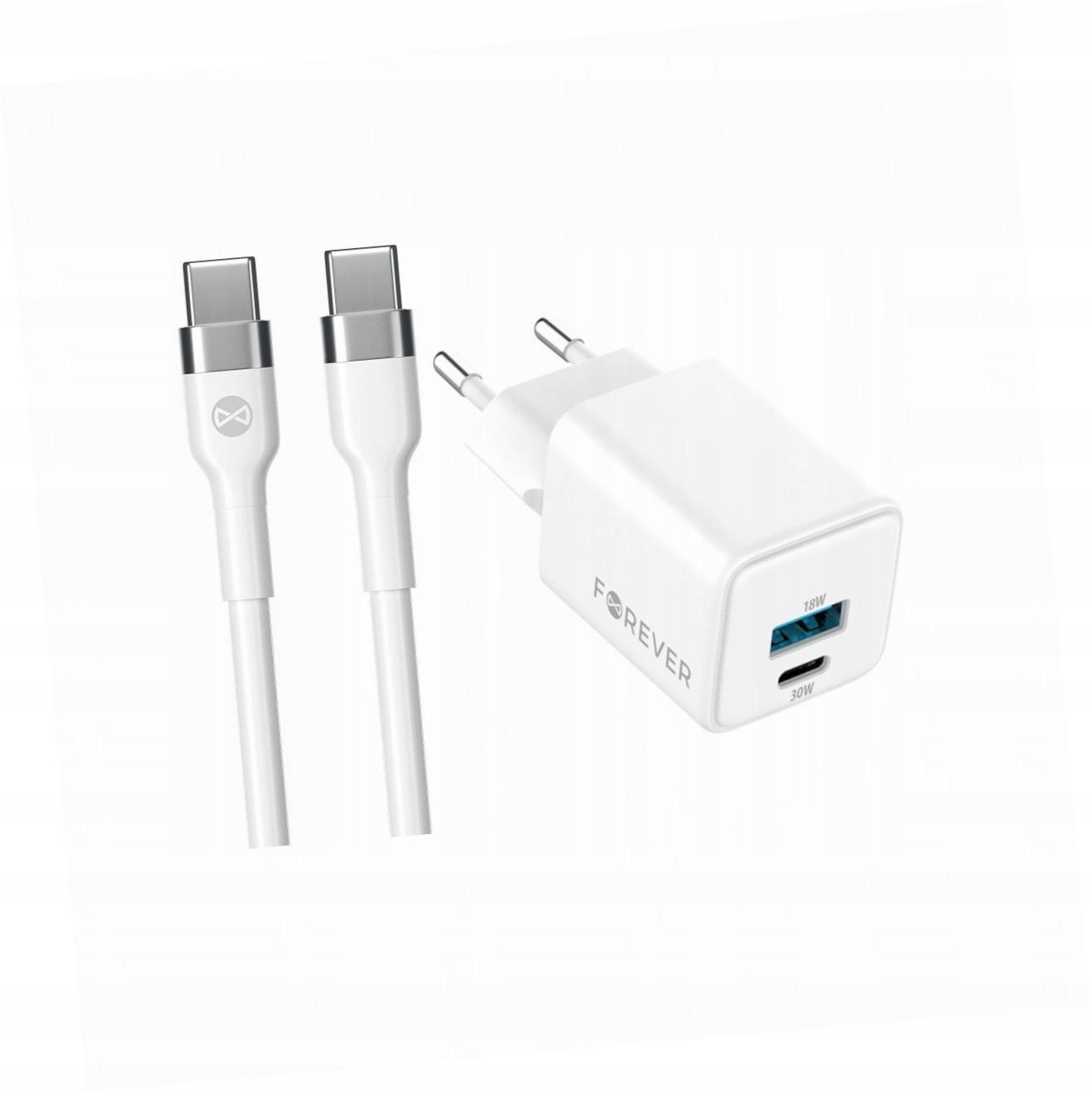 Szybka ładowarka GaN 30W Usb i Usb-c z kablem do Honor Magic 7 Pro