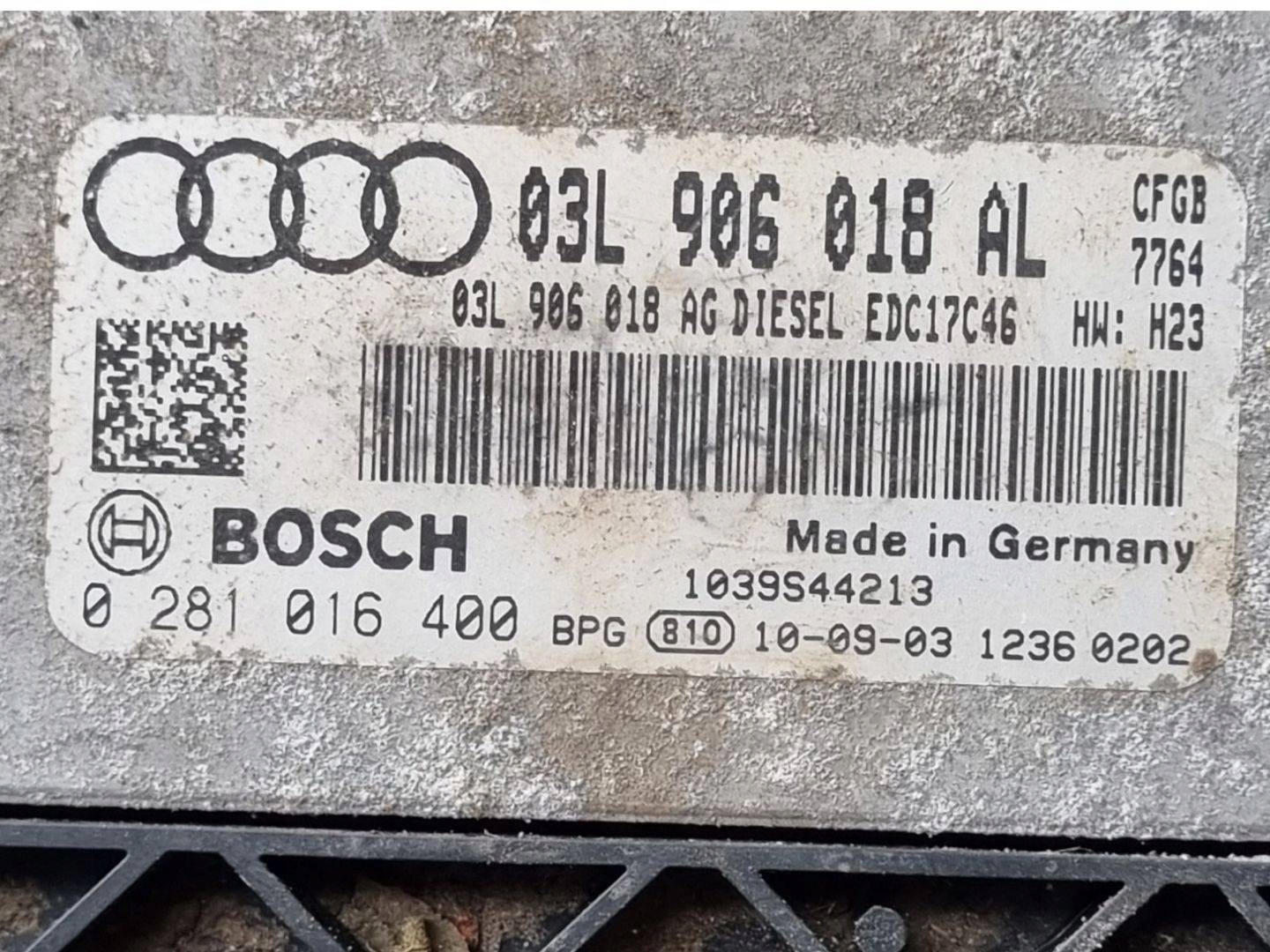 control unit of the engine Audi A3 8P 2nd facelift 2010 03L906018AL