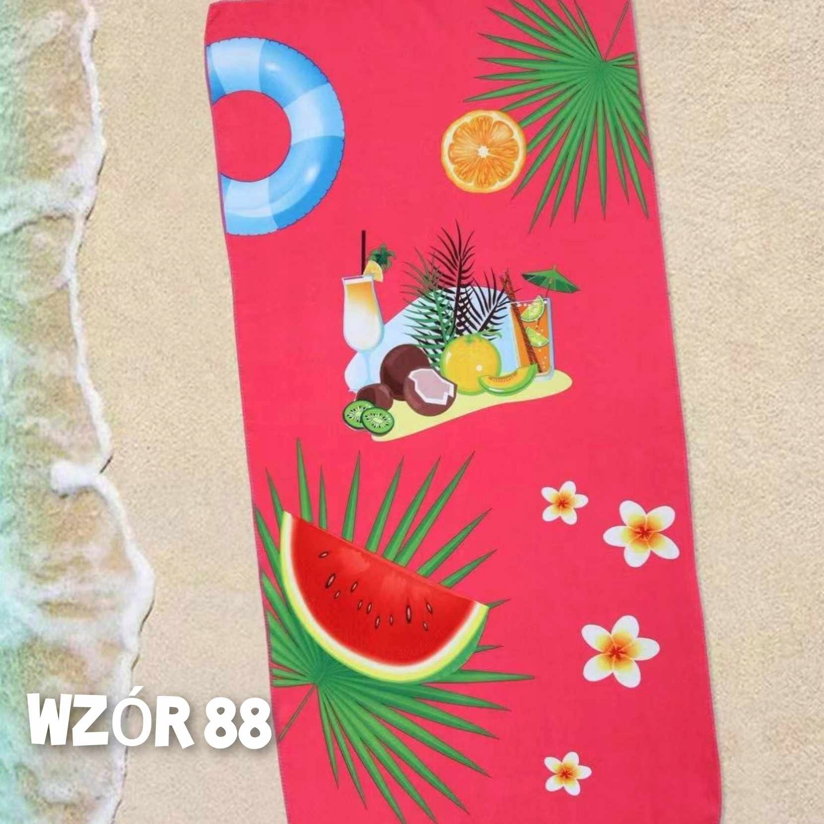 DUŻY RĘCZNIK PLAŻOWY KĄPIELOWY 70X140 XL WZORY Motyw inny