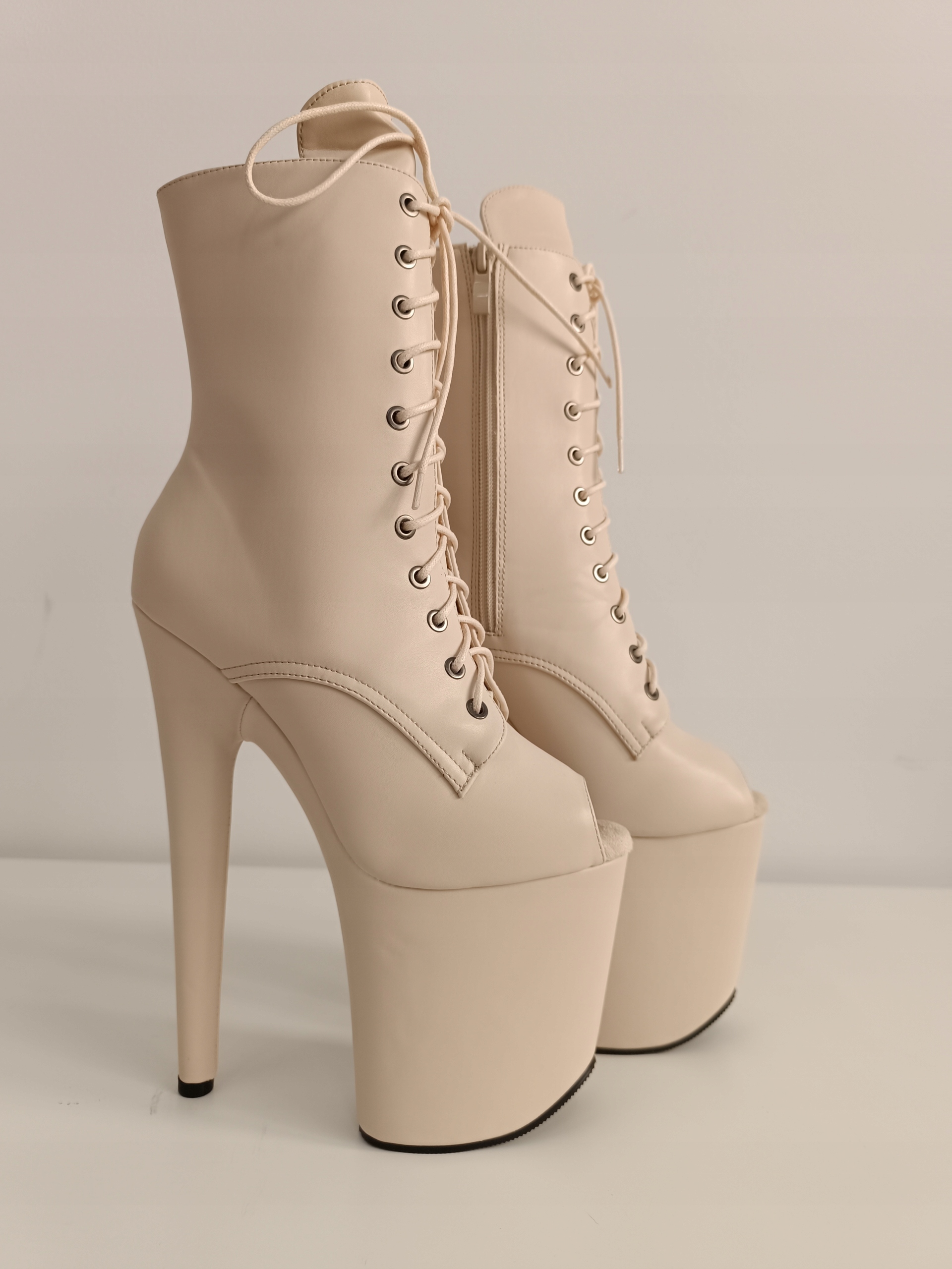 Пинетки для танцев на шесте для танцев экзотическая платформа бежевый 36