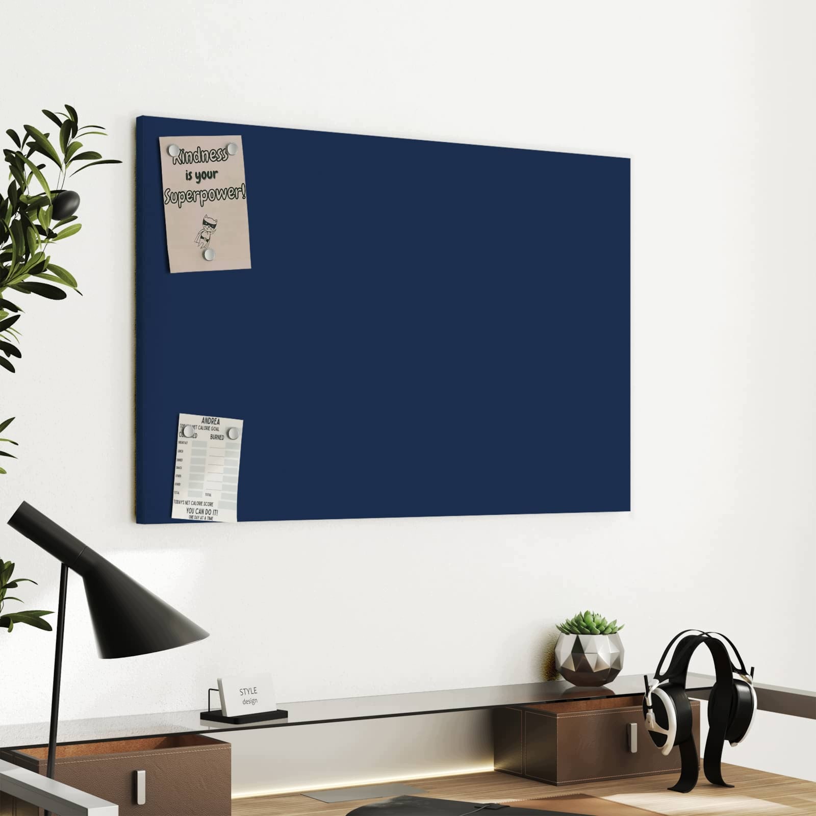 Magnetická tabule Tmavě Modré Pozadí A 60 × 40 cm