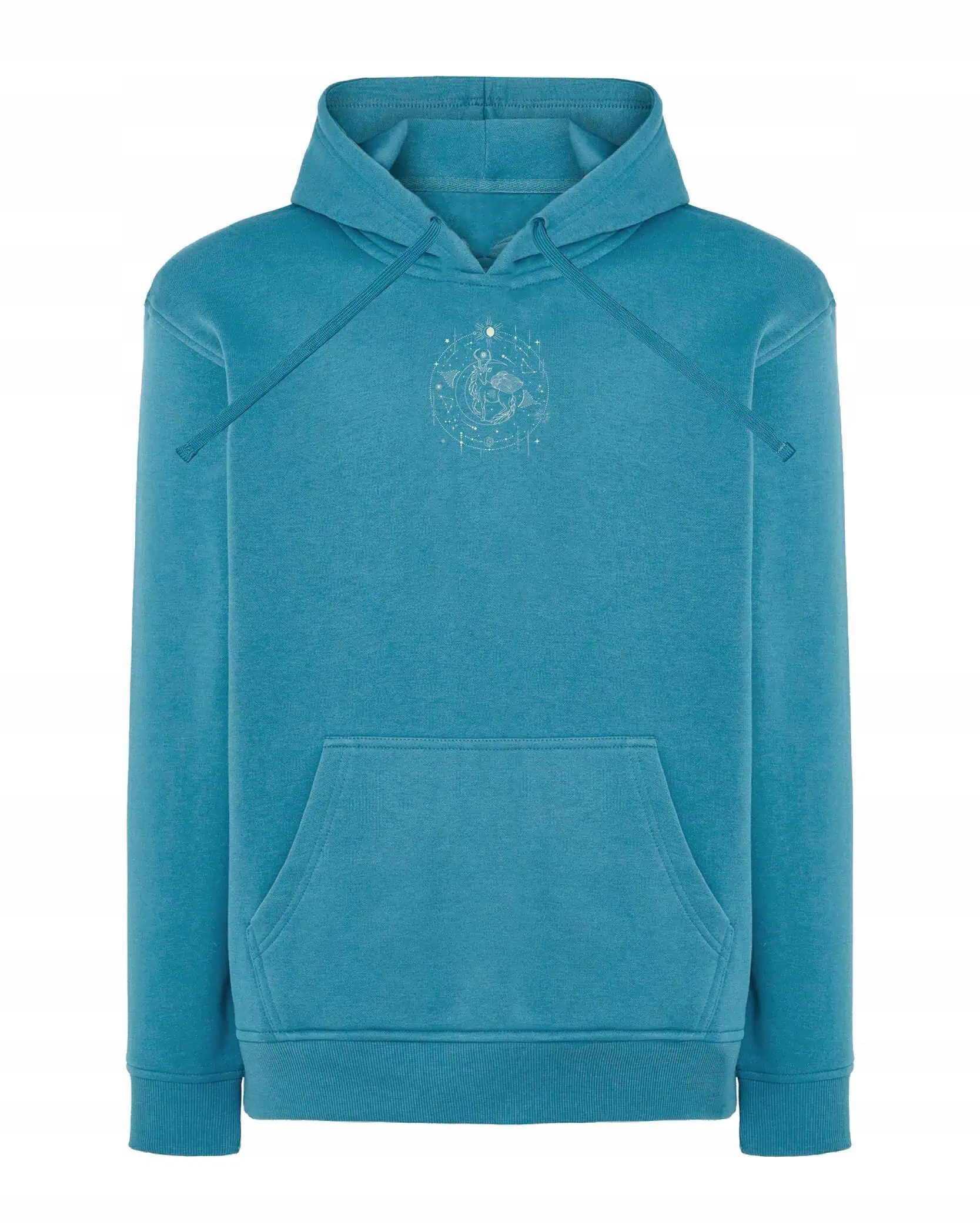 Mikina s kapucí Znamení zvěrokruhu Kozoroh Minimalistický styl Modrá M