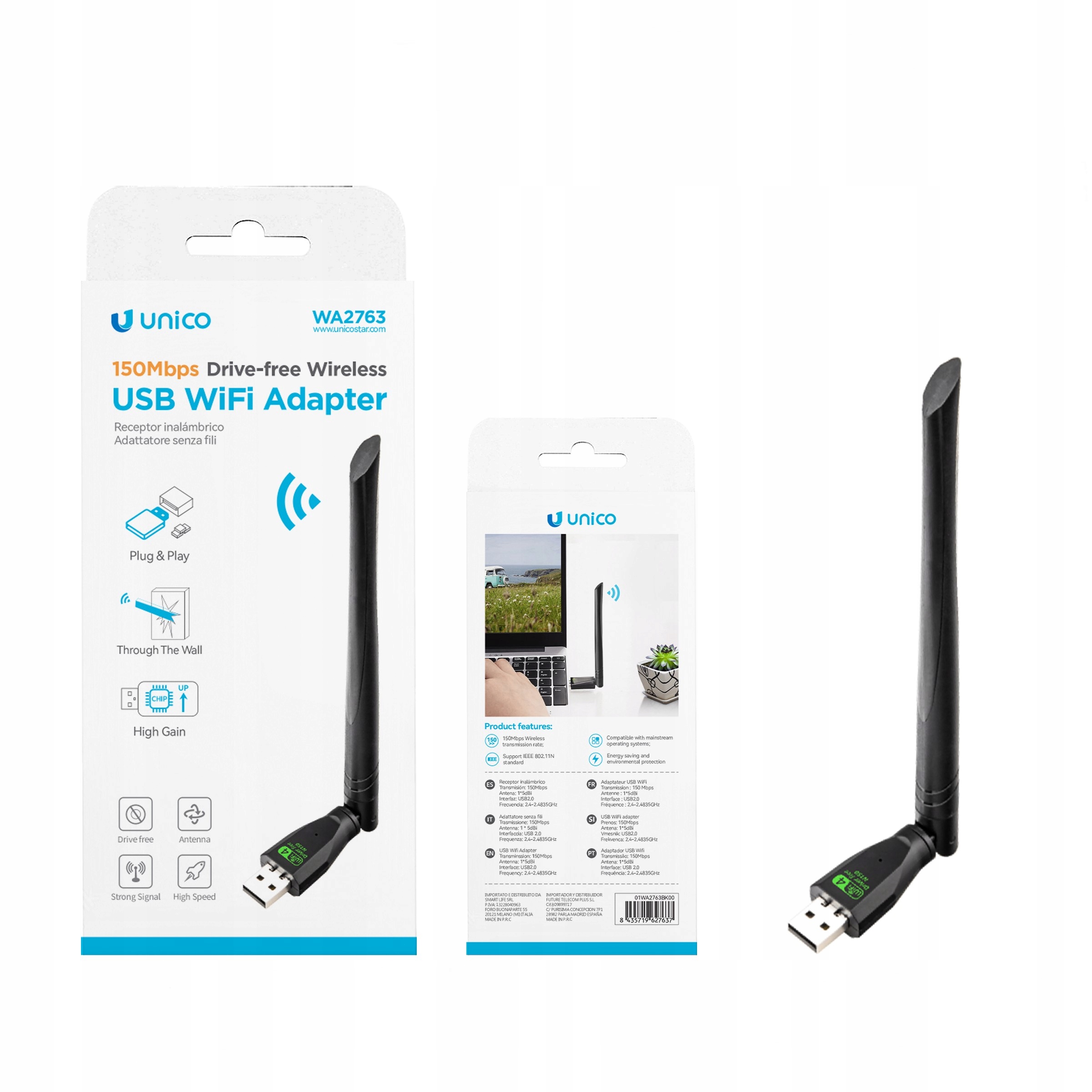 Karta Sieciowa Do Laptopa Komutera Wifi Usb Adapter Antena
