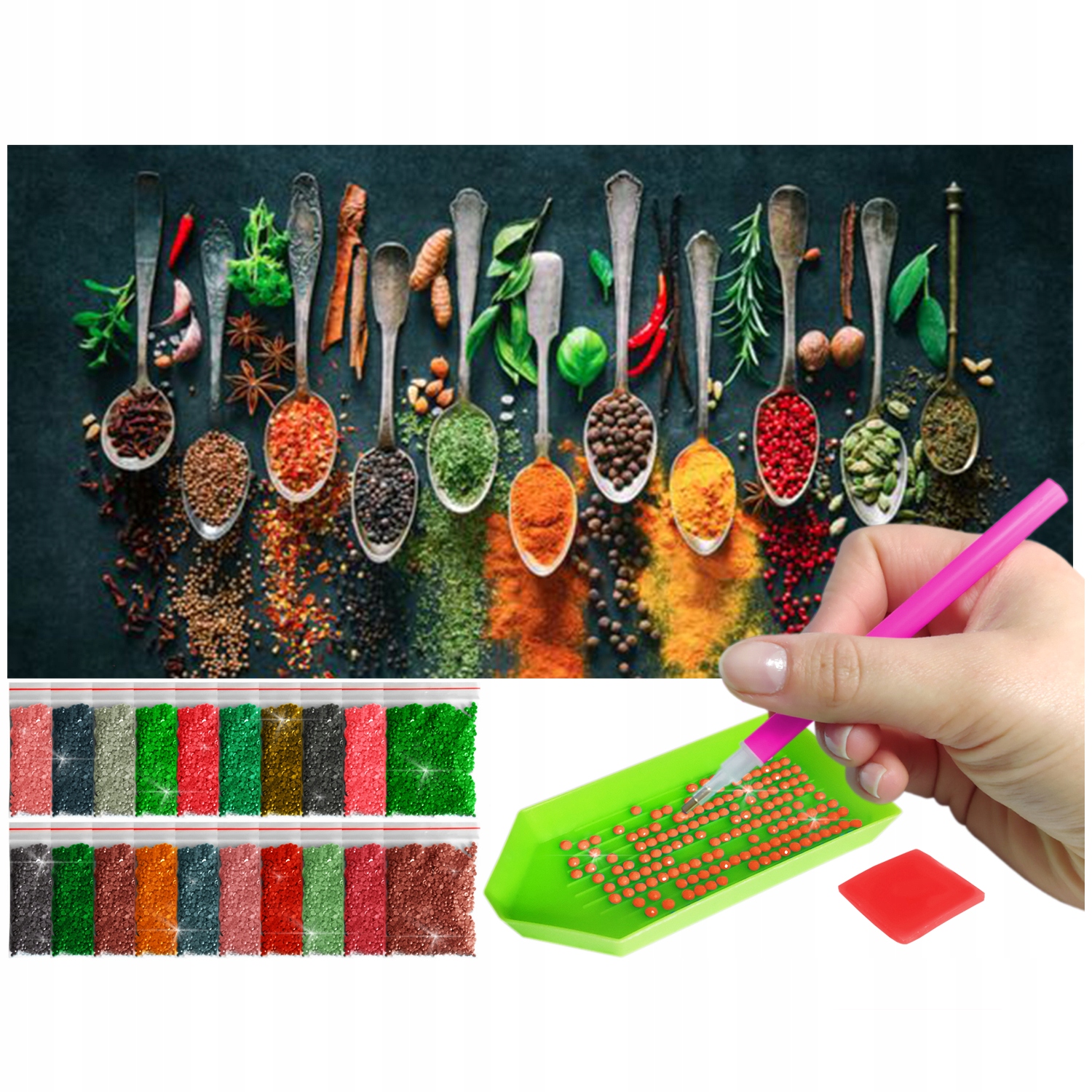 Diamantová výšivka Diamond Painting 5D B.duży 40x80cm