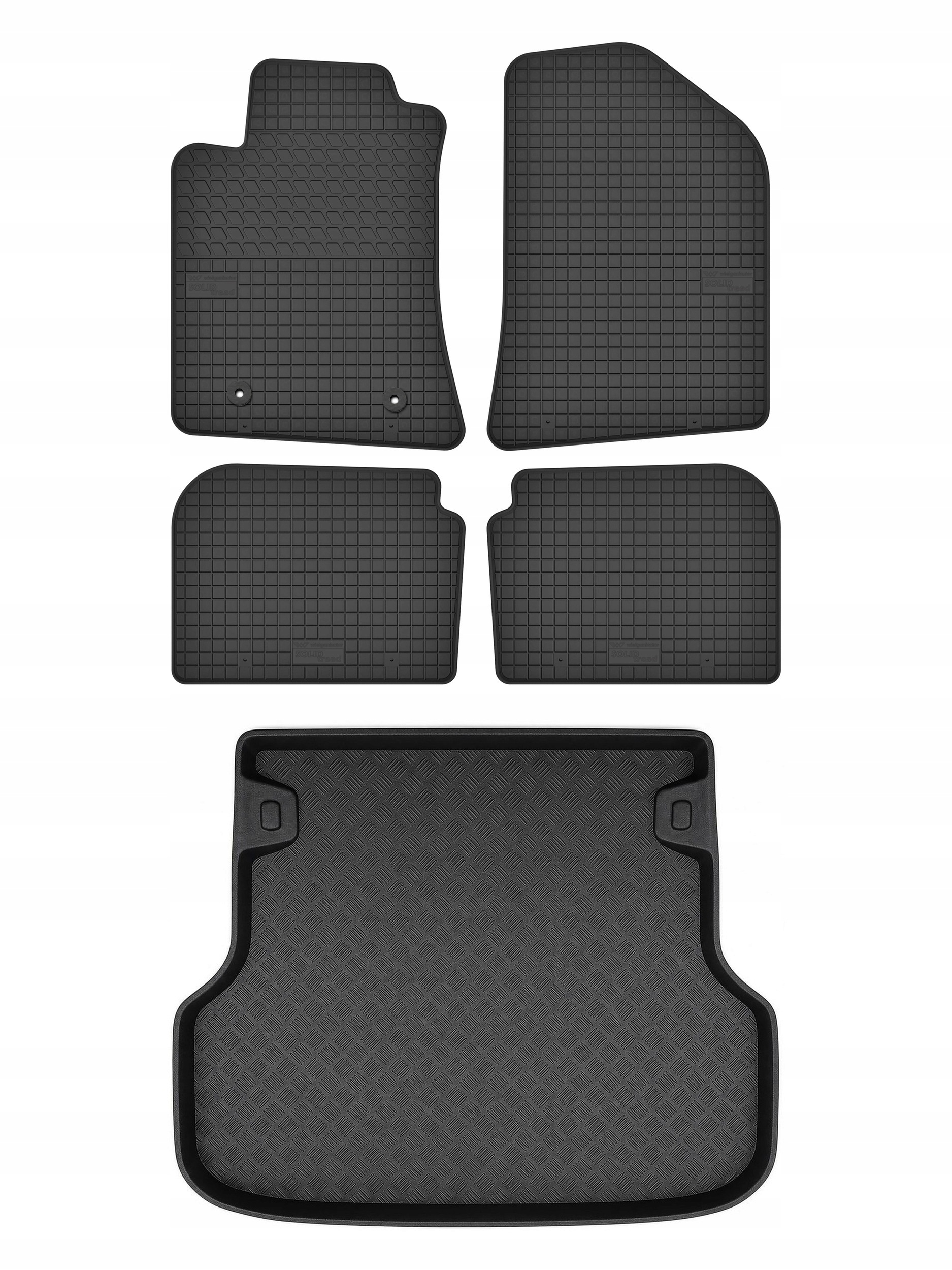 Gumové koberce rohož do kufru pro: Toyota Avensis II T25 2003-2009 5 el.