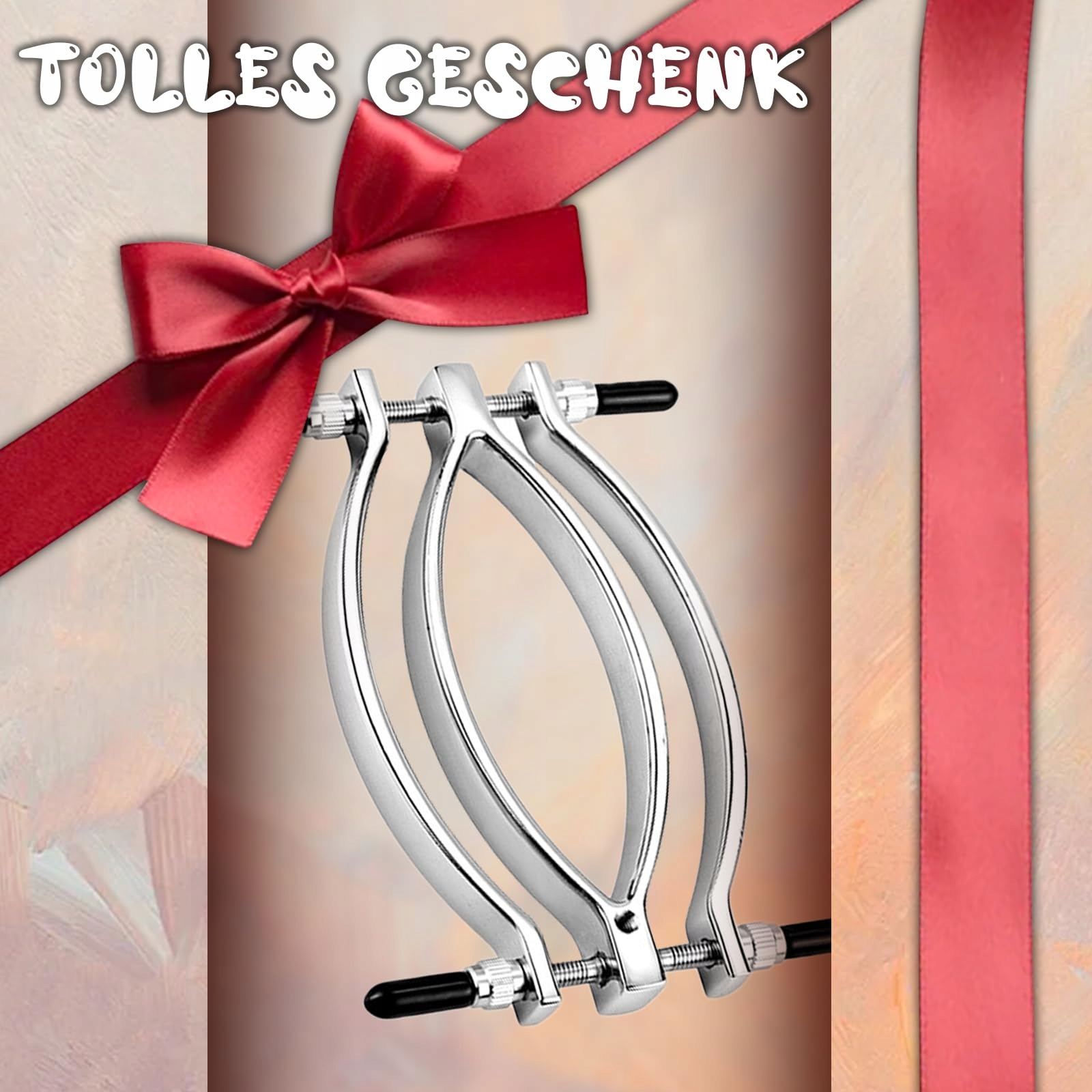 SCHAMLIPPENSPREIZER Metalowy Regulowany Spekulum Fetysz Dla Kobiet BDSM — miniatura 7