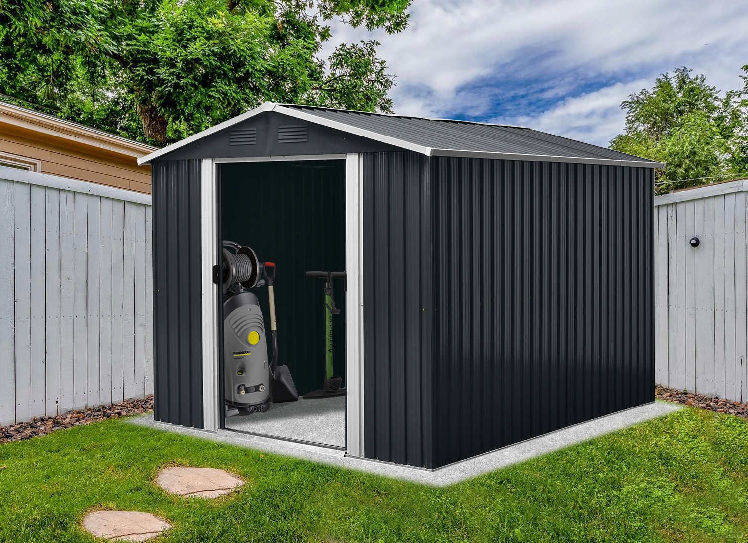 DOMEK NARZĘDZIOWY OGRODOWY 196x194x188cm Kod producenta DOMEK OGRODOWY RIWALL