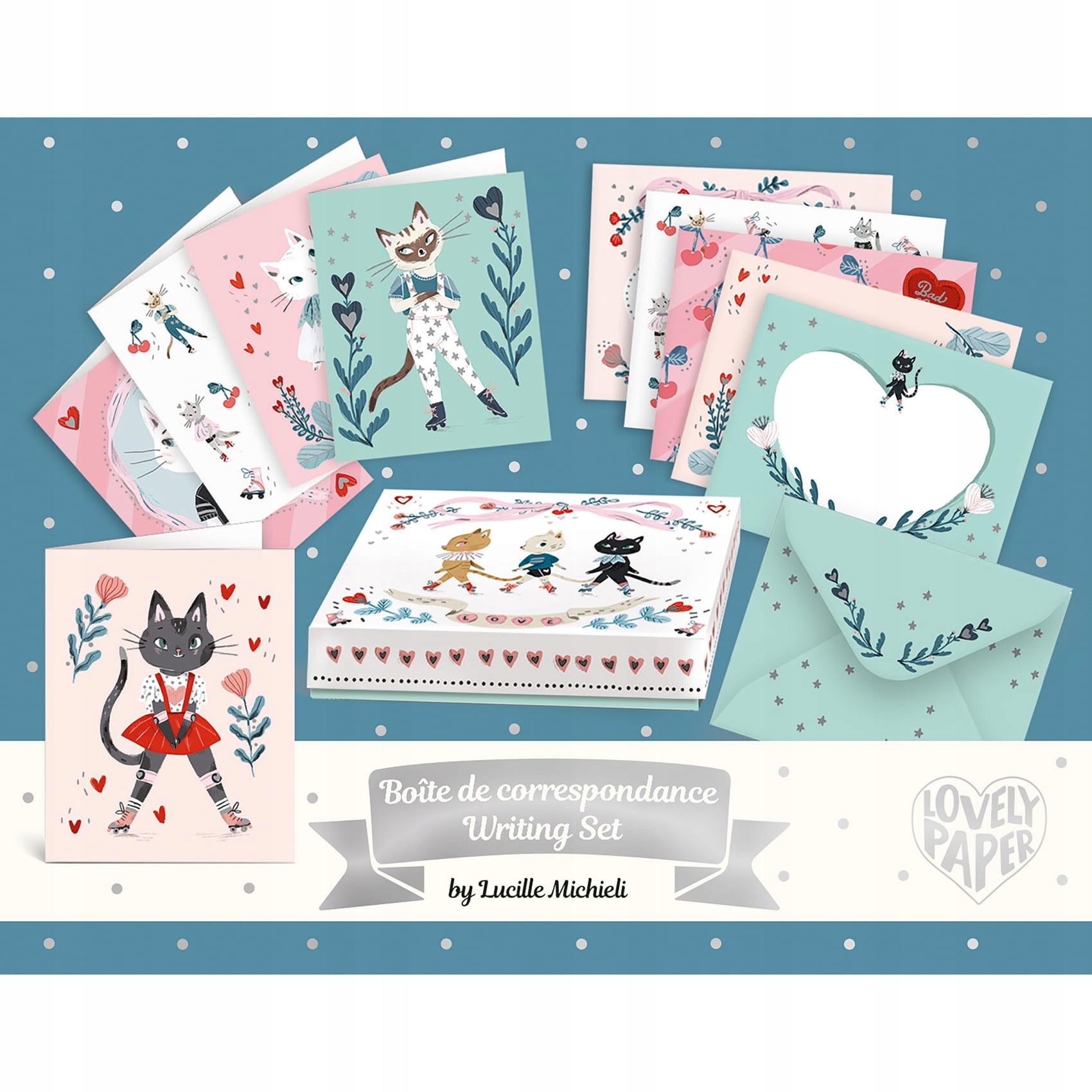 

Djeco pudełko ozdobna papeteria Kotki Lovely Paper