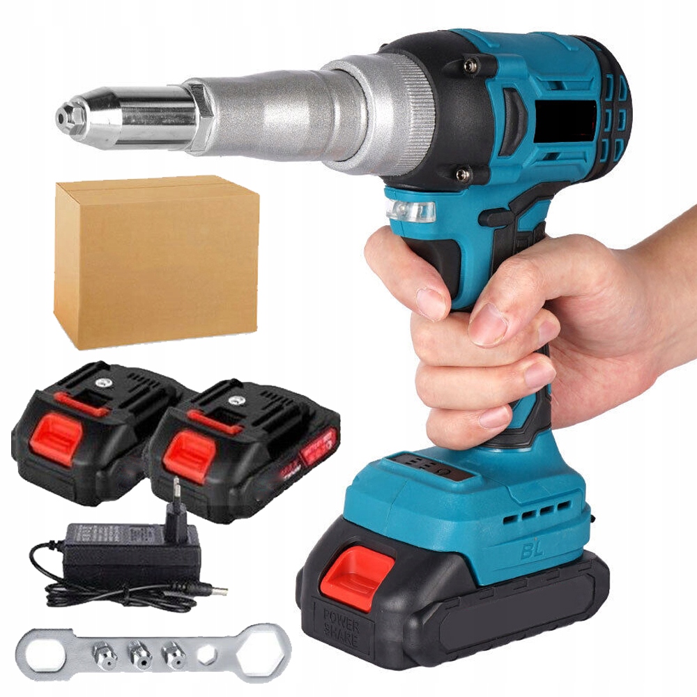 Elektrická Hřebíkovačka Pistole 18V Pro Stropní Hřebíky Betonu, 2 Baterie