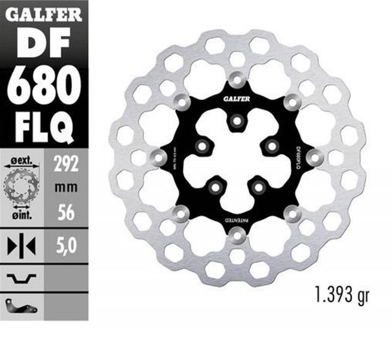 Galfer Predný Brzdový Kotúč Harley-davidson (292X56X5) Plávajúci Cubiq