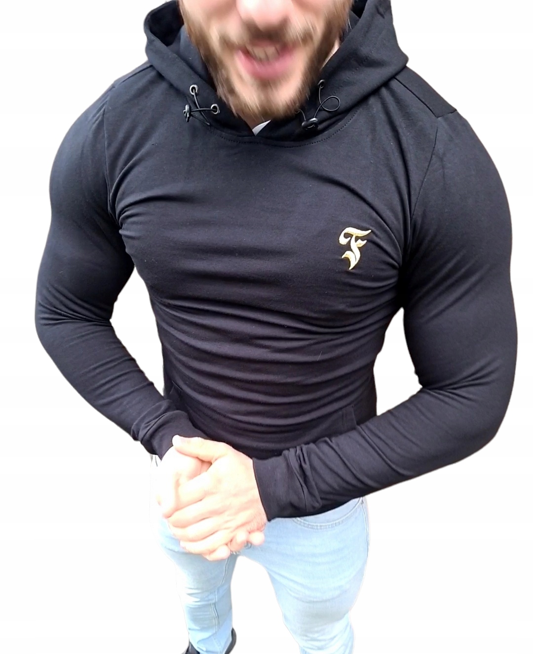 Bluza męska elastyczna sportowa - kangurka Furia