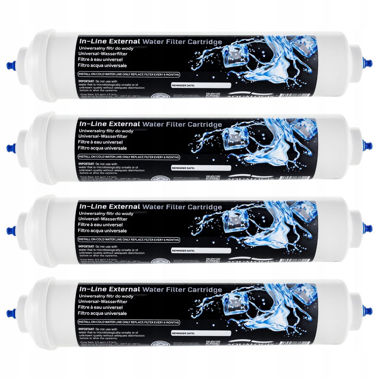 4 x Filtr Wody AL-T33 Do Lodówki Samsung Zamiennik Da29-10105J Hafex/exp