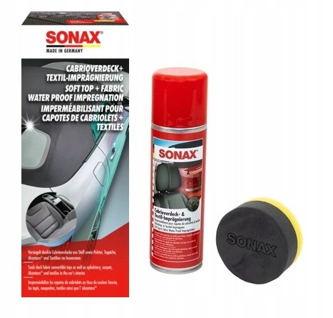 SONAX IMPREGNAT DO CZYSZCZENIA DACHÓW CABRIO 250ML + APLIKATOR
