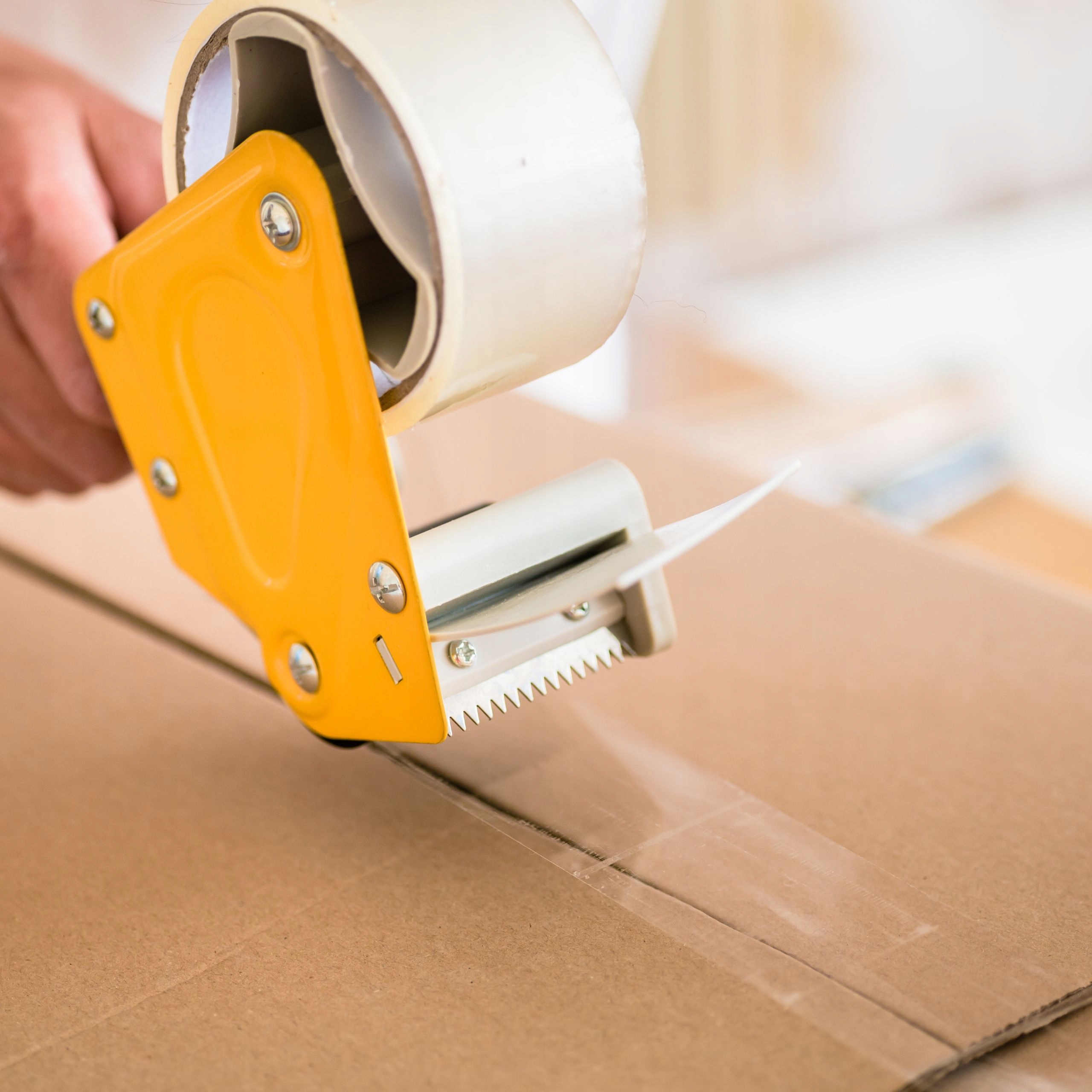 TAŚMA PAKOWA klejąca przezroczysta szeroka mocna 45mm/100y do pakowania Rodzaj kleju akrylowy