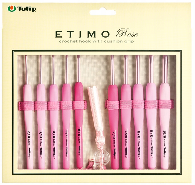 Sada háčkování Tulip Etimo Rose velká 2,0 mm 6,0 mm 10 ks