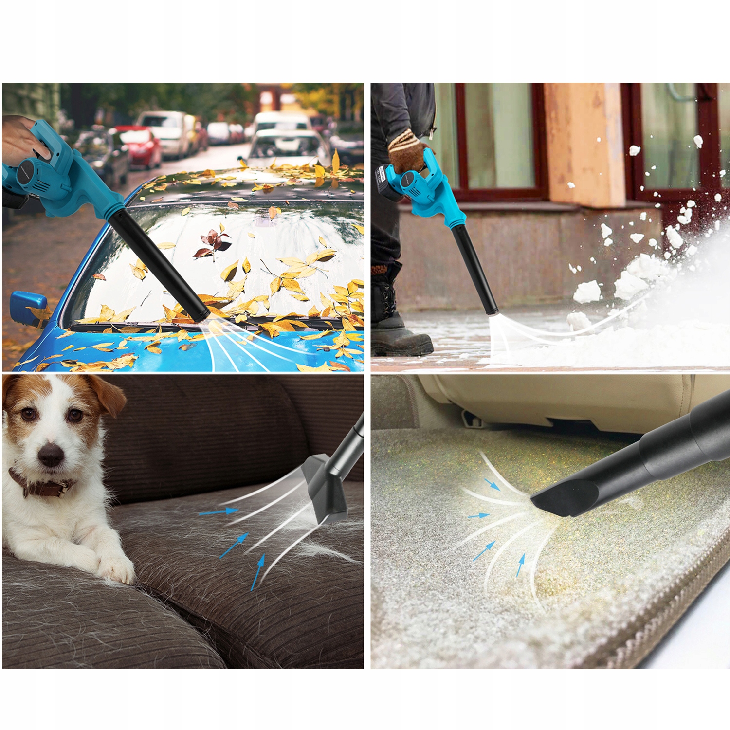 BEZPRZEWODOWA DMUCHAWA ELEKTRYCZNA 2W1 ERGONOMICZNA RĄCZKA 2*AKU 1200MAH Kod producenta Electric Blower +6TL0545EU