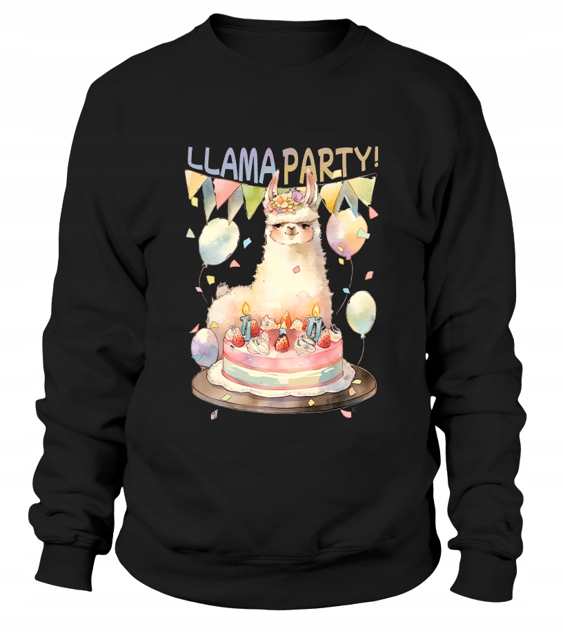 Pánská Mikina Llama Party Černá 3XL Pro něj Chlapa Manžela Chlapa