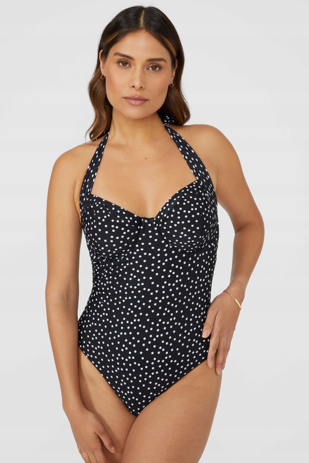 GORGEOUS STRÓJ KĄPIELOWY WZÓR GROSZKI WIĄZANIE QUV NG2__85F