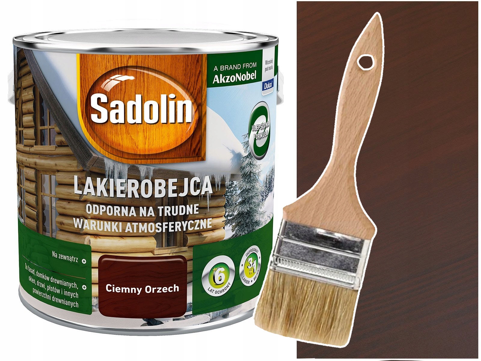 

Sadolin Lakierobejca Odporna Orzech Ciemny 2,5L