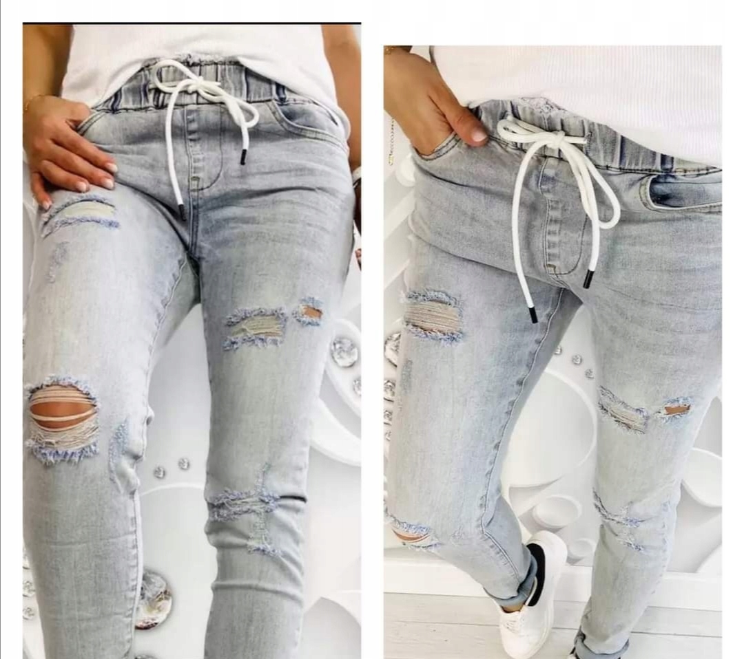 

Spodnie Jeans - Dziury roz L