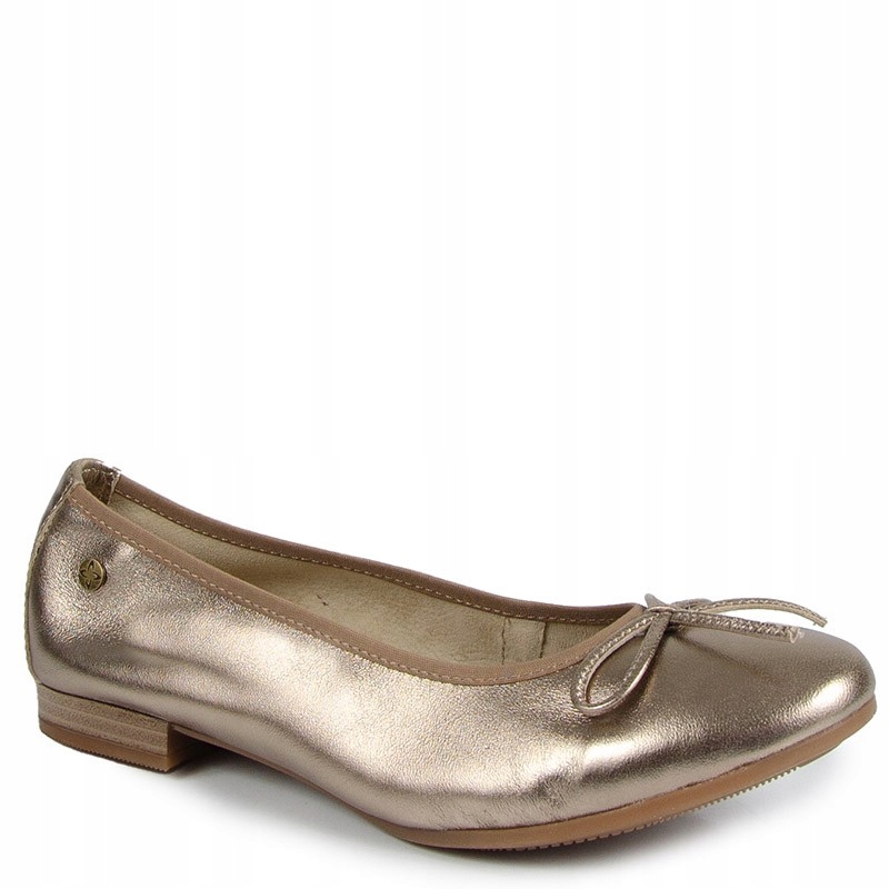 Maciejka P6800-25/00-0 Zlaté Kožené Baleríny 40