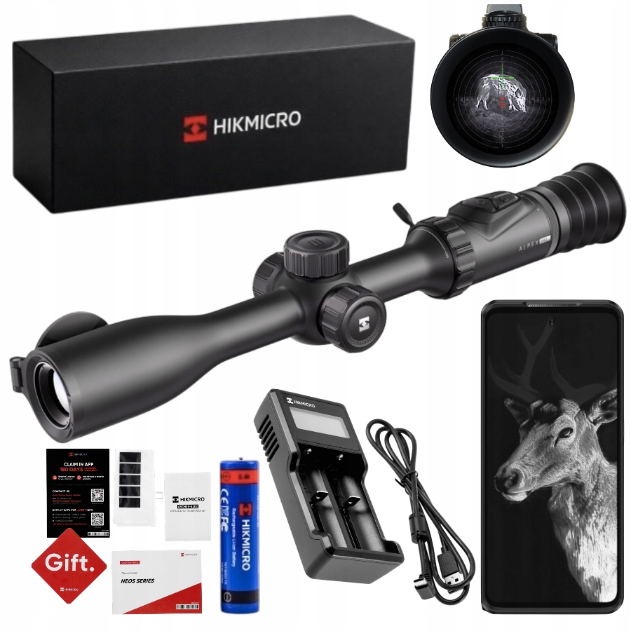 Zaměřovač pro noční vidění Hikmicro Alpex Pro bez Ir Agm/tkn/dst