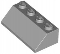 

Lego Light Bluish Gray Slope 45 st 2x4 3037 3szt