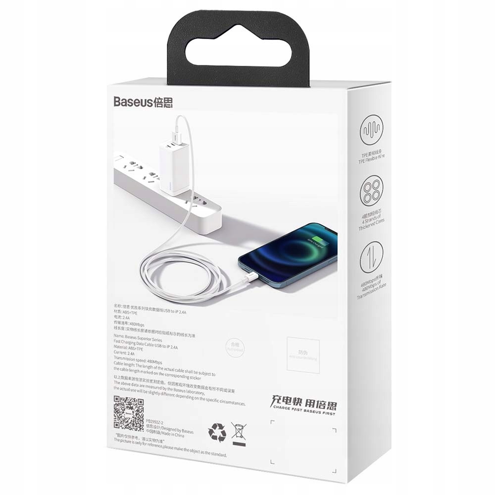 Kabel Lightning USB Baseus do iPhone Apple 1,5m Informacje o bezpieczeństwie CE