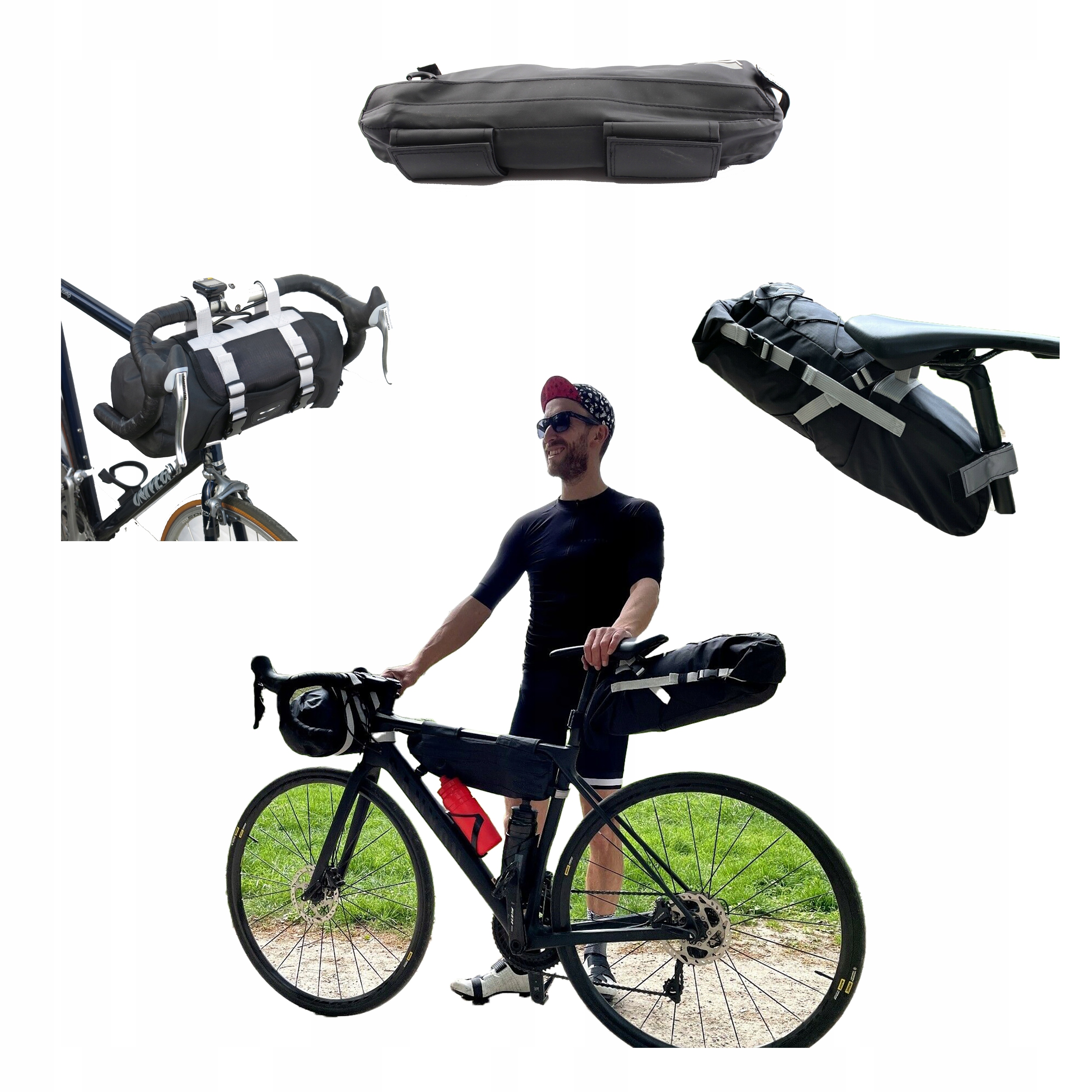 sakwy rowerowe sakwa kierownica bikepacking H2O szosa gravel 3szt
