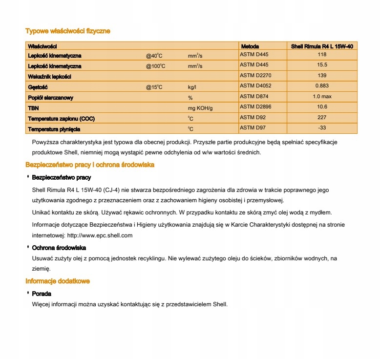 Shell Rimula R4L 15W40 DPF ADBlue 20L Kod producenta 550047251