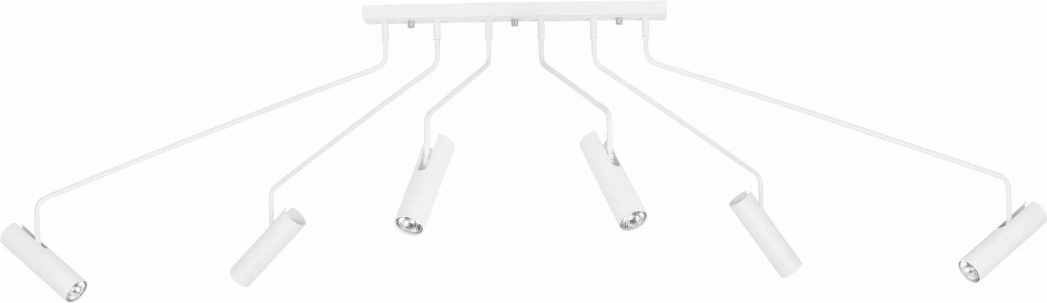 Bílý nastavitelný punkový lustr 6 bodů do obývacího pokoje Eye Nowodvorski