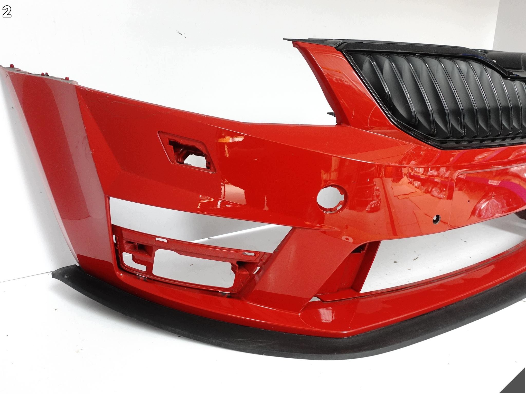 SKODA OCTAVIA 3 RS VRS 5E0 12-16 bumper + grill SPOILER front PDC washers