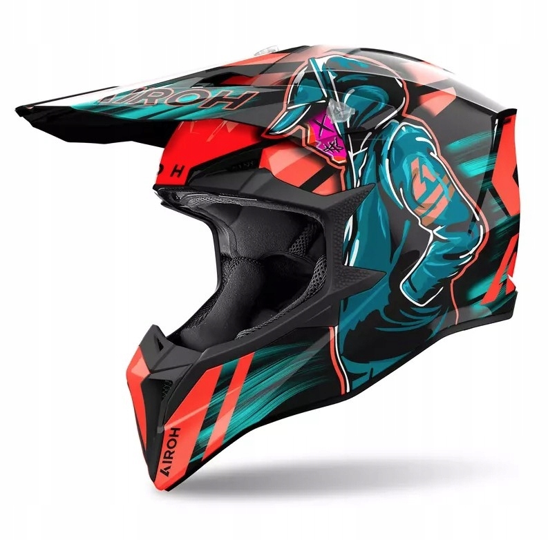 Airoh Cross Enduro Atv Štvorkolka Wraaap Cyber Žltá Fluo/zelená Matná Farba