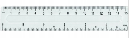 

Linijka plastikowa przezroczysta 15cm